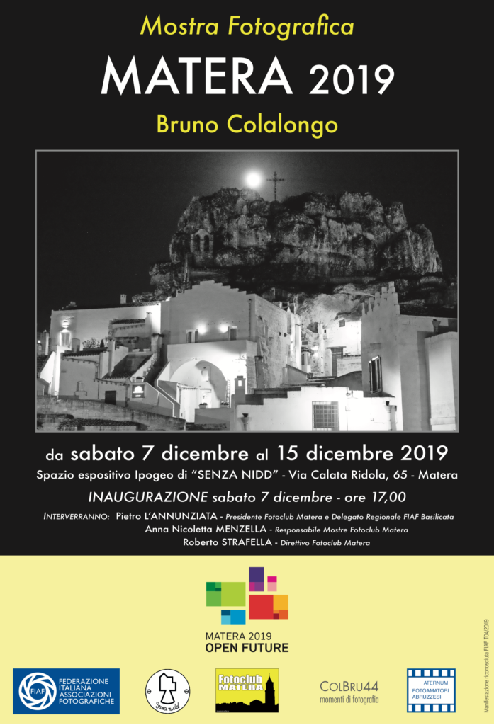 20191207 1215 Matera Bruno Colalongo Matera 2019 locandina