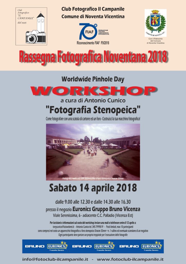 Antonio Cunico workshop Noventa Vicentina world pinhole day 2018