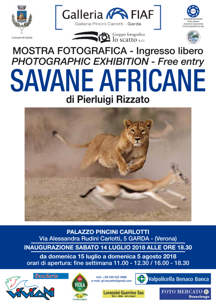 20180714 Savane africane Pierluigi Rizzato Garda locandina