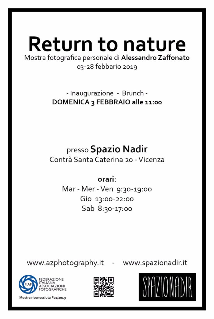 20190203 0228 Vicenza Zaffonato Return to nature _ Retro Volantino Spazio Nadir