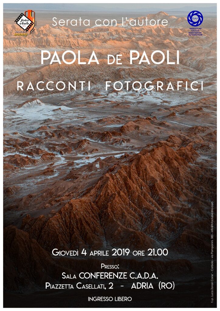 20190404 Adria Paola De Paoli Serata Locandina
