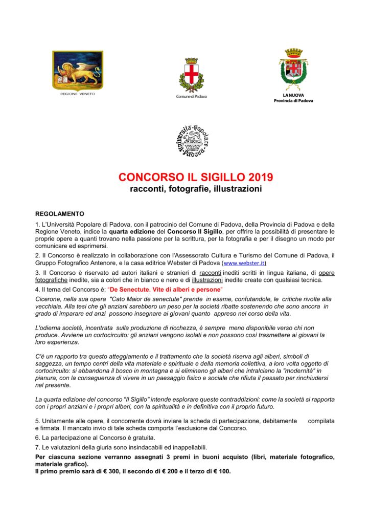 Concorso Il Sigillo 2019 Padova _ Bando