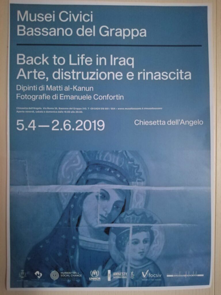 20190405 0602 Bassano del Grappa Emanuele Confortin Back to life in Iraq Irak manifesto