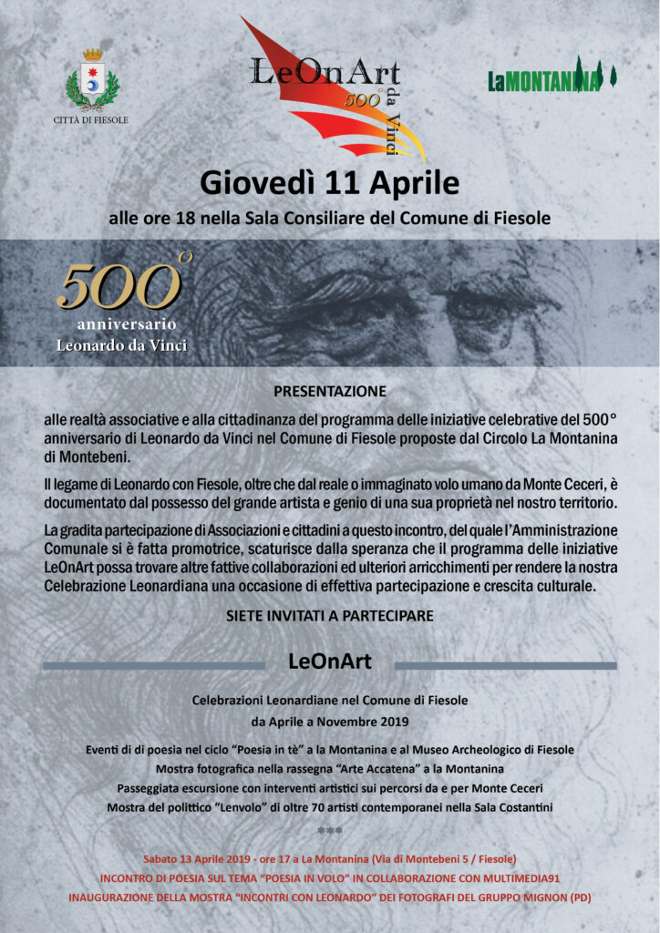 20190411 Fiesole LeOnArt _ Celebrazioni 500 anniversario Leonardo da Vinci _ Presentazione
