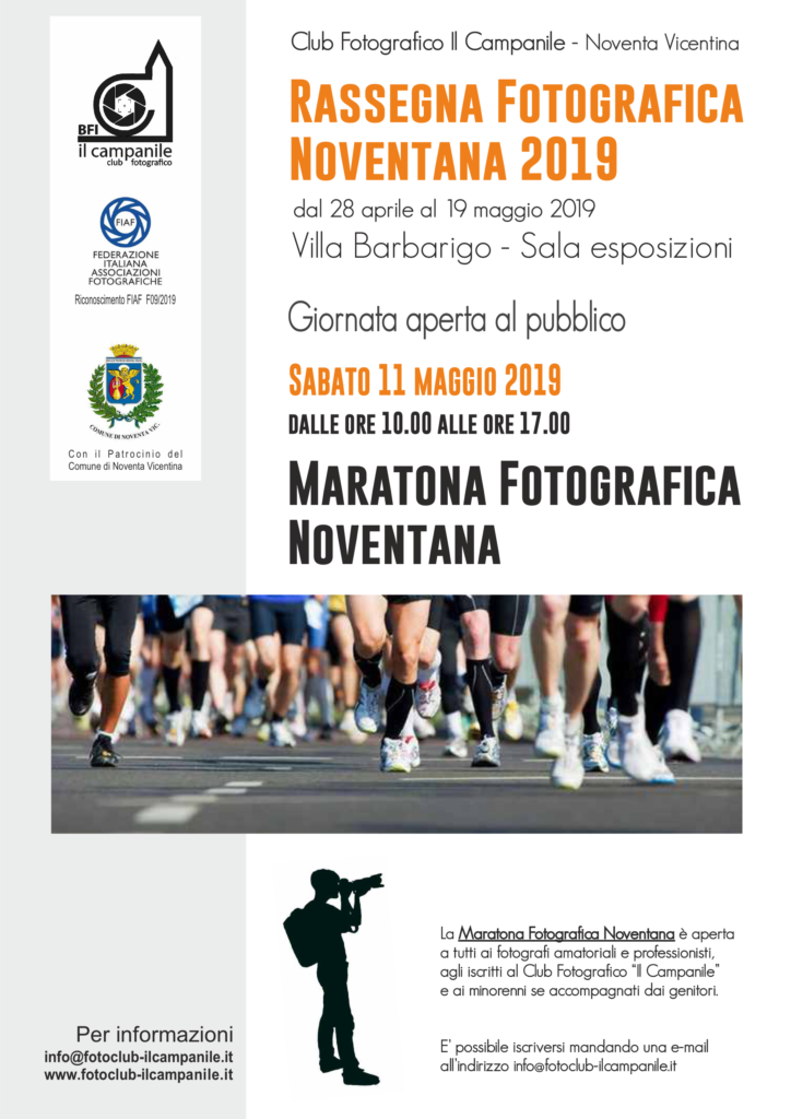 20190511 Noventa Vicentina Rassegna Fotografica Vicentina Maratona locandina
