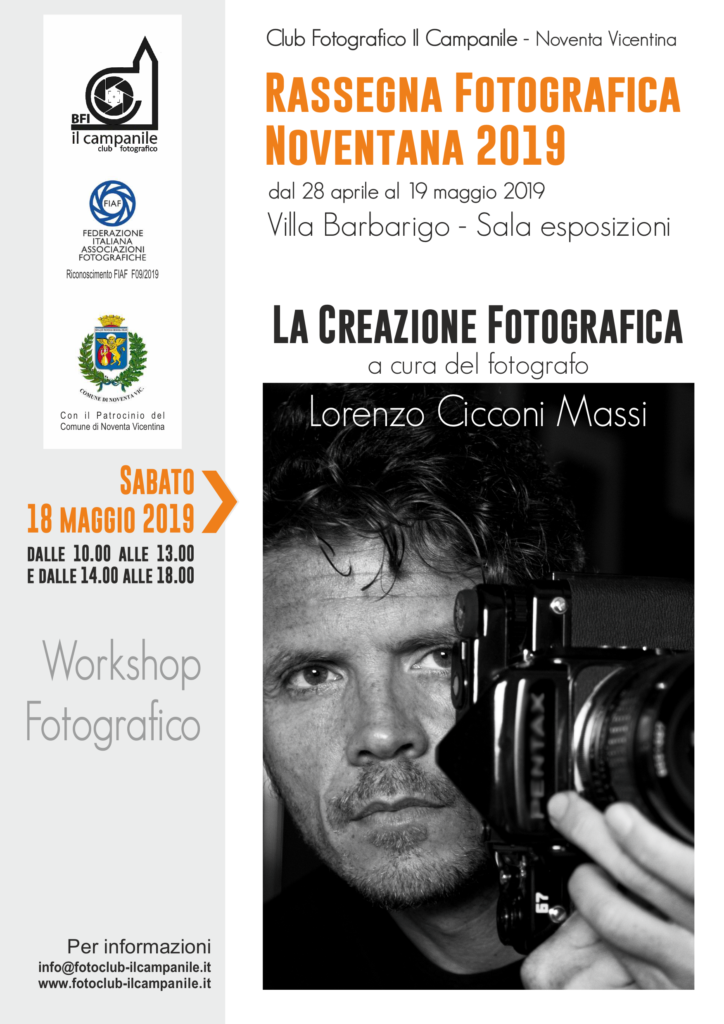 20190518 Noventa Vicentina Rassegna Fotografica Noventana Workshop Lorenzo Cicconi Massi locandina