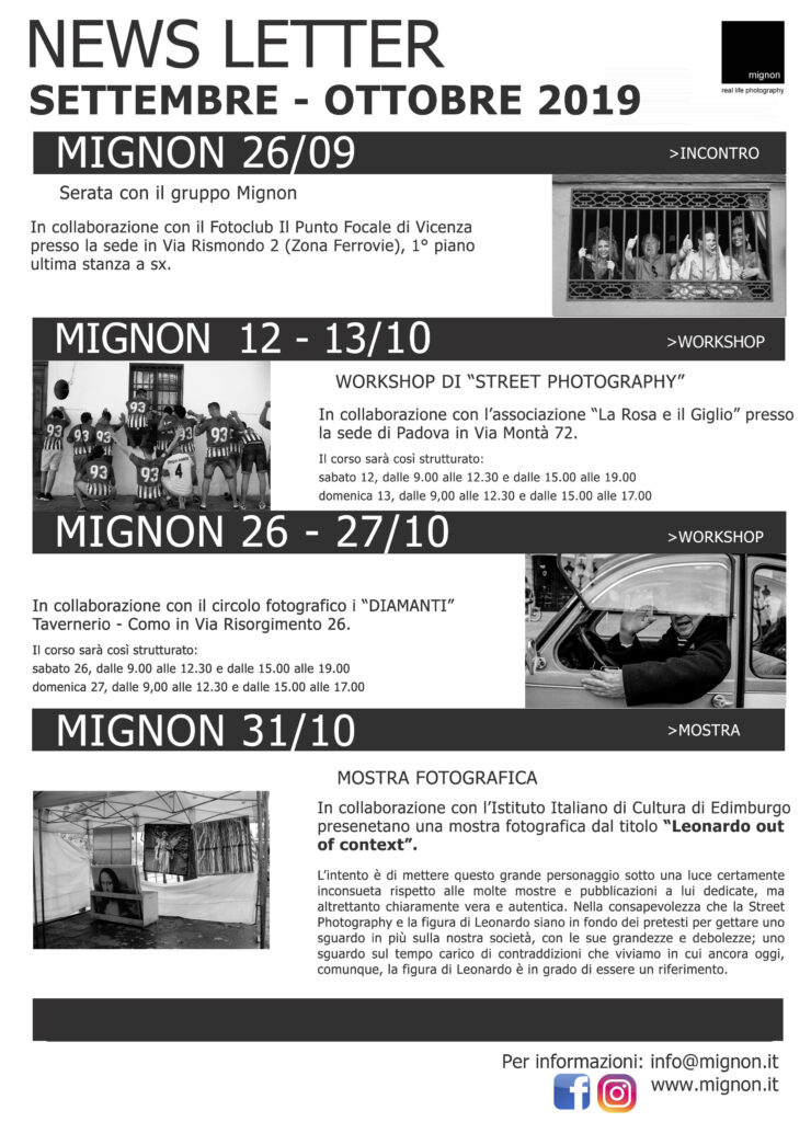 2019 09set 10 ott Programma gruppo Mignon newsletter