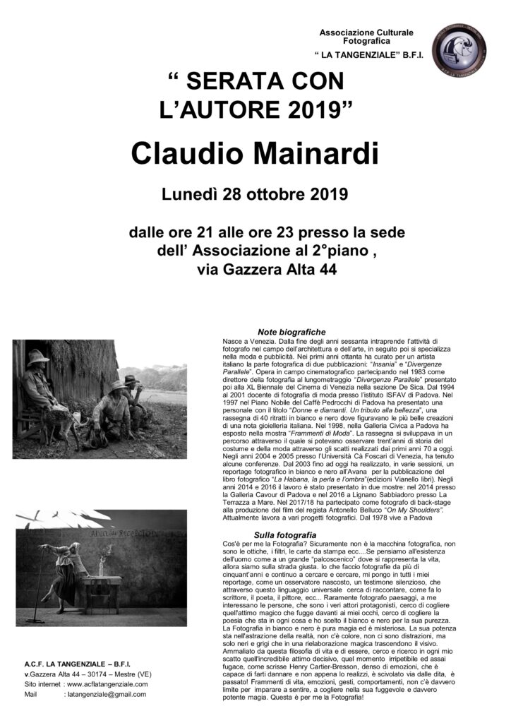 20191028 Venezia Mestre Claudio Mainardi La Tangenziale locandina