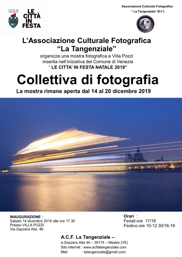 20191214 1220 Venezia ACF La Tangenziale Collettiva di fotografia locandina