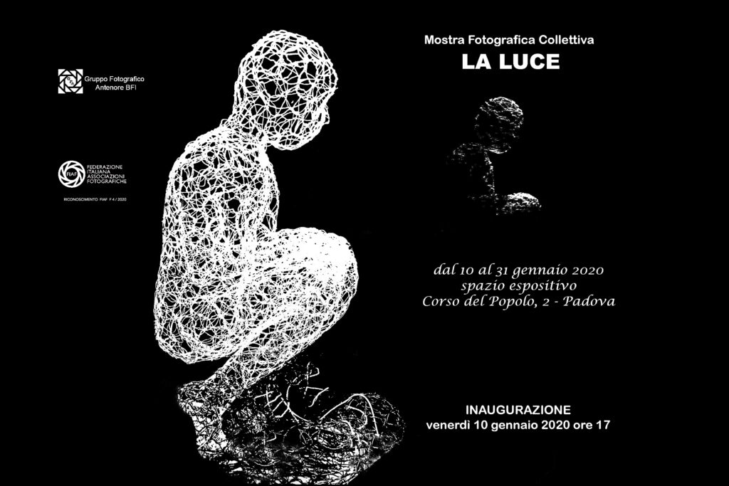 20200110 0131 Padova Gruppo Fotografico Antenore Collettiva La Luce locandina