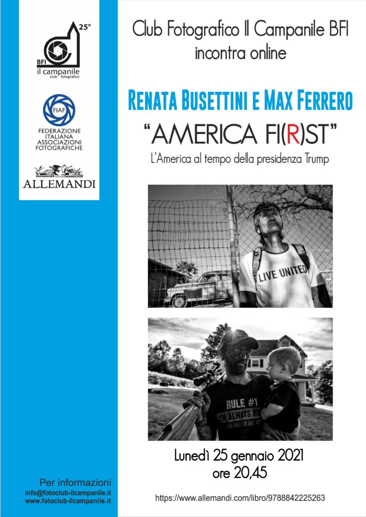 2021 01gen 25 online America fi(r)st Busettini Ferrero Allemandi locandina