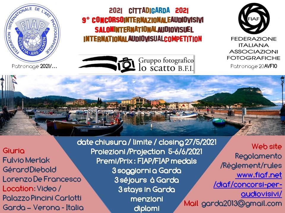 2021 05mag 27 concorso audiovisivi fotografici Citta di Garda Patronage FIAP 21AVF10