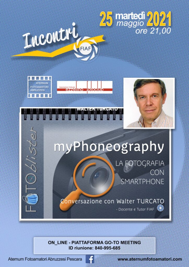 20210525 online Walter Turcato Ezzelino Photoclub myPhoneography locandina
